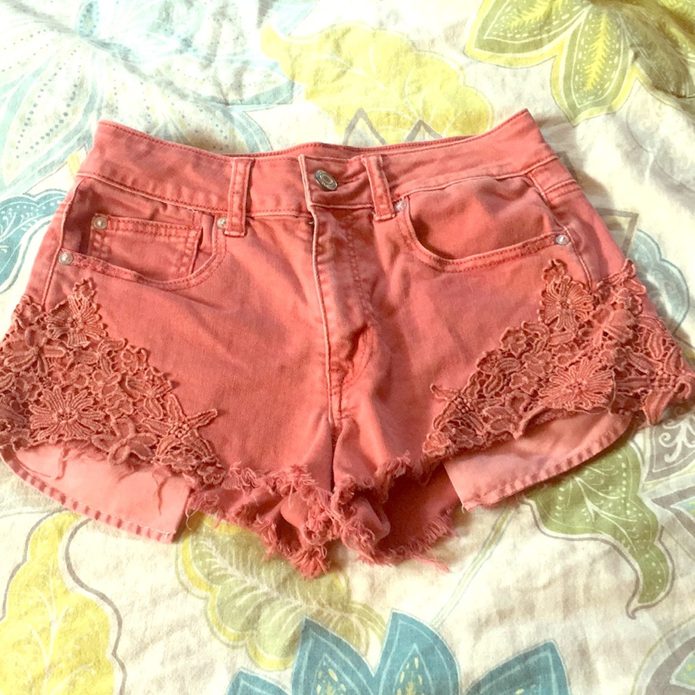 American Eagle high rise festival shorts